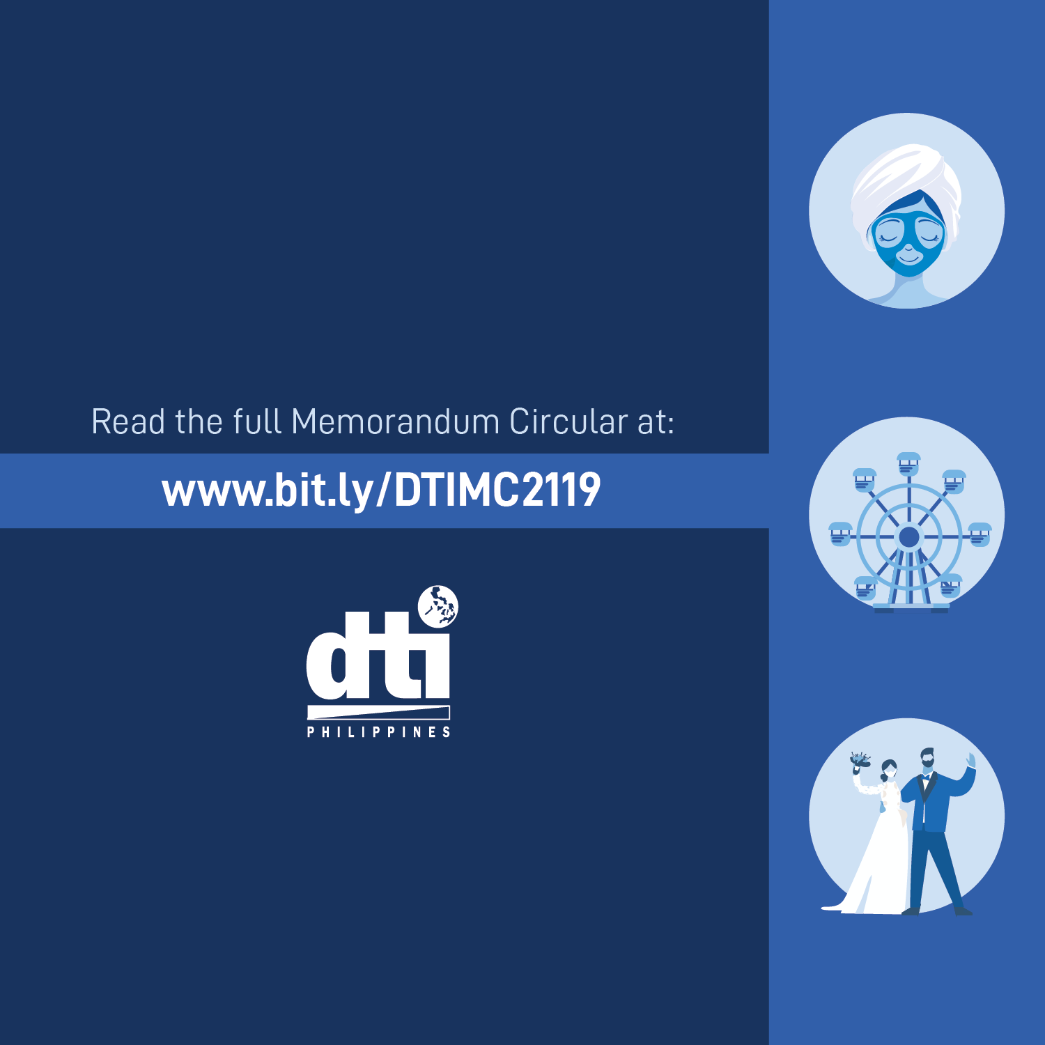 DTI Memorandum Circular 21-19 infographic version, for PDF version visit bit.ly/DTIMC2119